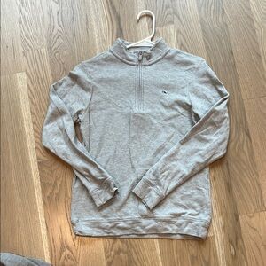 Vineyard Vines Light Gray Zip-Up Sweater